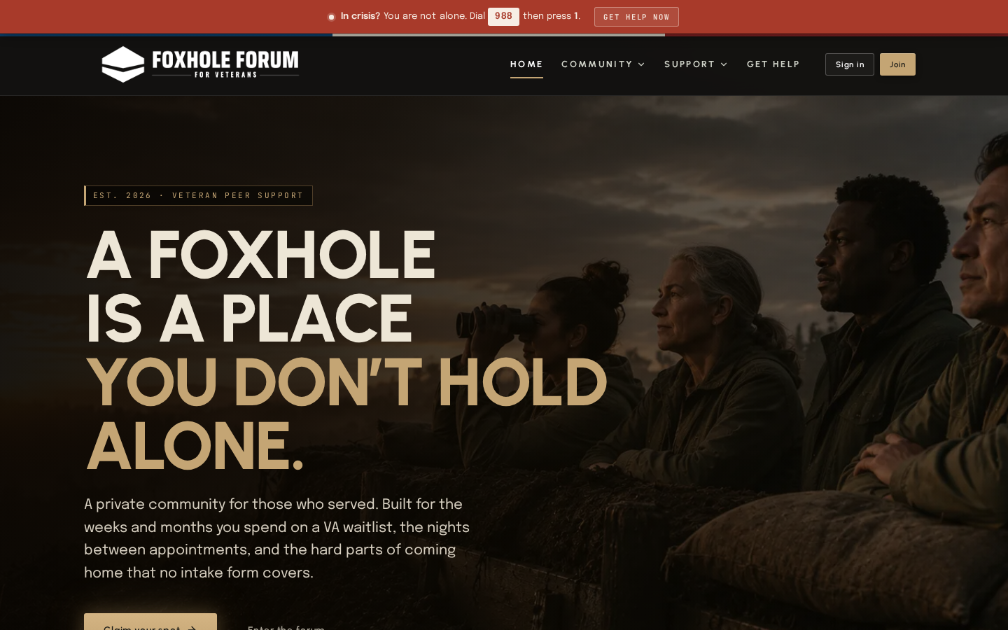 Foxhole Forum, product site preview